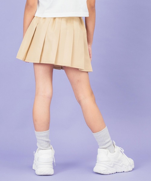 ANAP kids（アナップキッズ）の「サイドライン ツイル プリーツスカート【ジュニアお揃い】（スカート・キッズ・ホワイト/ベージュ/ブラック・130cm/110cm/120cm）」の18枚目の写真