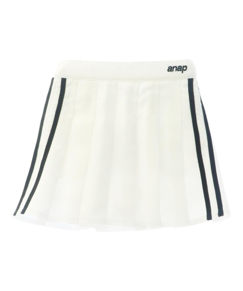 ANAP kids（アナップキッズ）の「サイドライン ツイル プリーツスカート【ジュニアお揃い】（スカート・キッズ・ホワイト/ベージュ/ブラック・130cm/110cm/120cm）」の12枚目の写真