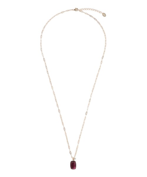 amaca(アマカ)の「スクエアガラスネックレス(ネックレス・レディース・ワイン・FREE)」の6枚目の写真