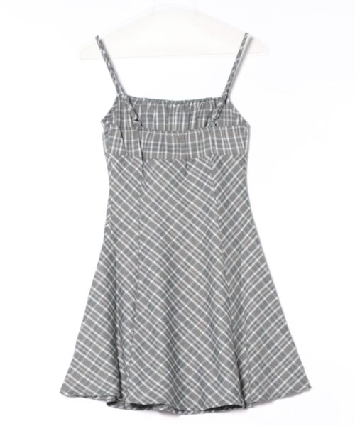 GORGE(ゴージ)の「《レトロチェック×フィット感》ガーリーキャミワンピ(ワンピース・レディース・ブラウン/ボルドー/ブラック・F)」の4枚目の写真