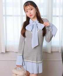 LIPSERVICE | シャツドッキングプリーツワンピース(ワンピース)