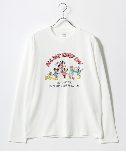 Disney（ディズニー）の「Disney/ディズニー ミッキー ドナルド デイジー グーフィー プルート プリントロンT 長袖 ロングスリーブTシャツ レディース メンズ（Tシャツ/カットソー・レディース・ネイビー/サックスブルー/アッシュグレー/オフホワイト・LL/L/M）」の16枚目の写真