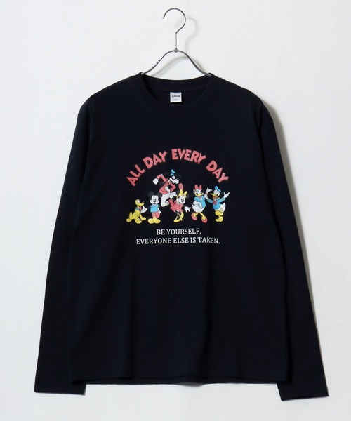 Disney（ディズニー）の「Disney/ディズニー ミッキー ドナルド デイジー グーフィー プルート プリントロンT 長袖 ロングスリーブTシャツ レディース メンズ（Tシャツ/カットソー・レディース・ネイビー/サックスブルー/アッシュグレー/オフホワイト・LL/L/M）」の20枚目の写真