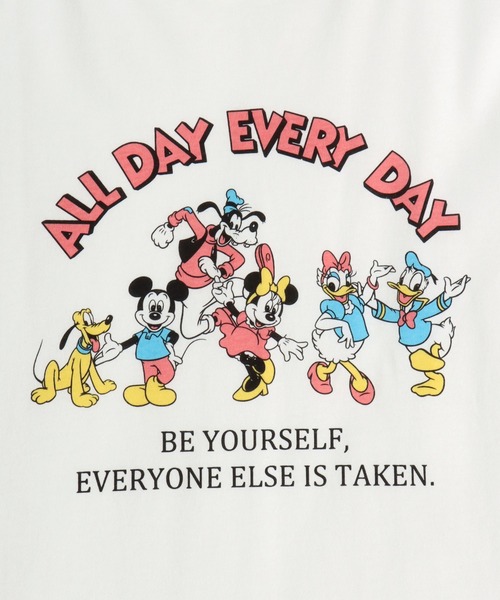 Disney（ディズニー）の「Disney/ディズニー ミッキー ドナルド デイジー グーフィー プルート プリントロンT 長袖 ロングスリーブTシャツ レディース メンズ（Tシャツ/カットソー・レディース・ネイビー/サックスブルー/アッシュグレー/オフホワイト・LL/L/M）」の12枚目の写真