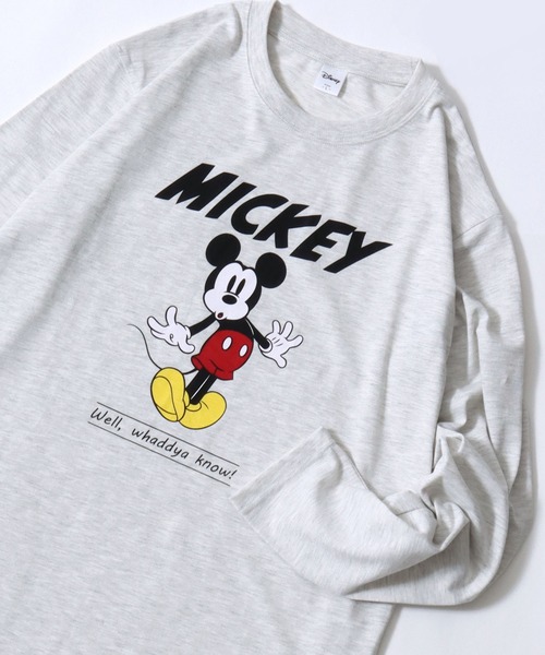 Disney（ディズニー）の「Disney/ディズニー ミッキー ドナルド デイジー グーフィー プルート プリントロンT 長袖 ロングスリーブTシャツ レディース メンズ（Tシャツ/カットソー・レディース・ネイビー/サックスブルー/アッシュグレー/オフホワイト・LL/L/M）」の7枚目の写真