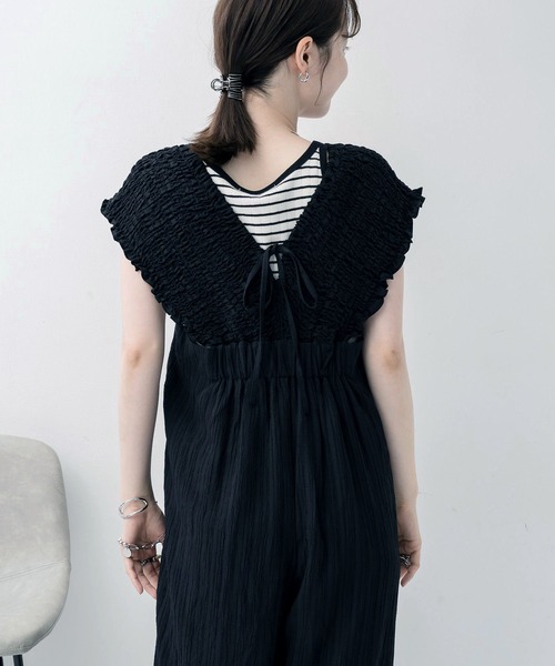 RETRO GIRL（レトロガール）の「シャーリングサロペット（サロペット/オーバーオール・レディース・ブラック/チャコールグレー/ナチュラル・FREE）」の20枚目の写真