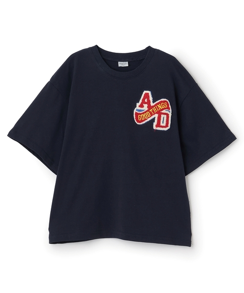 and D. petit main（アンドディープティマイン）の「【綿100%】カレッジワンポイント半袖T（Tシャツ/カットソー・キッズ・ライトピンク/トップグレー/ネイビー/ホワイト/ライトグリーン・90cm/110cm/100cm/130cm/140cm/120cm/150cm）」の4枚目の写真
