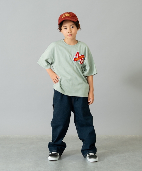 and D. petit main（アンドディープティマイン）の「【綿100%】カレッジワンポイント半袖T（Tシャツ/カットソー・キッズ・ライトピンク/トップグレー/ネイビー/ホワイト/ライトグリーン・90cm/110cm/100cm/130cm/140cm/120cm/150cm）」の6枚目の写真