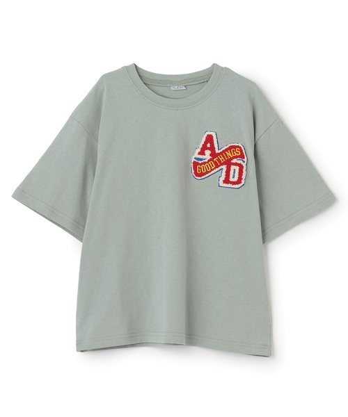 and D. petit main（アンドディープティマイン）の「【綿100%】カレッジワンポイント半袖T（Tシャツ/カットソー・キッズ・ライトピンク/トップグレー/ネイビー/ホワイト/ライトグリーン・90cm/110cm/100cm/130cm/140cm/120cm/150cm）」の15枚目の写真