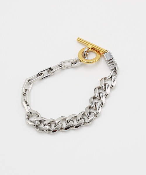 Jieda（ジエダ）の「SWITCHING BRACELET-A（ブレスレット・メンズ・シルバー/シルバー×ゴールド・ONESIZE）」の3枚目の写真