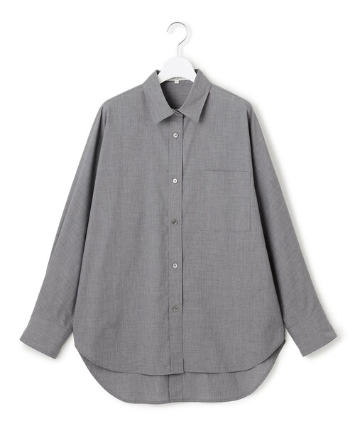 23区(ニジュウサンク)の「【SLOW/一部店舗限定】ライトタンブラータフタ バックボタン シャツ(シャツ/ブラウス・レディース・ライトグレー系/カーキ系・38)」の6枚目の写真