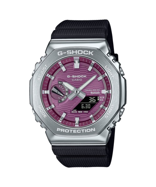 G-SHOCK(ジーショック)の「メタルベゼル / スマートフォンリンク&タフソーラー / GBM-2100A-4BJF(アナログ腕時計・メンズ・バーガンディー・FREE)」の1枚目の写真