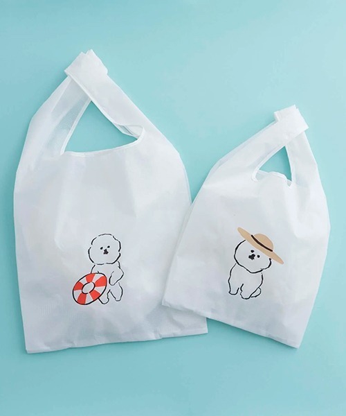 MAMBO（マンボ）の「MAMBO ナイロンエコバッグM / うきわ（エコバッグ/サブバッグ・レディース・ホワイト・ONE SIZE）」の11枚目の写真