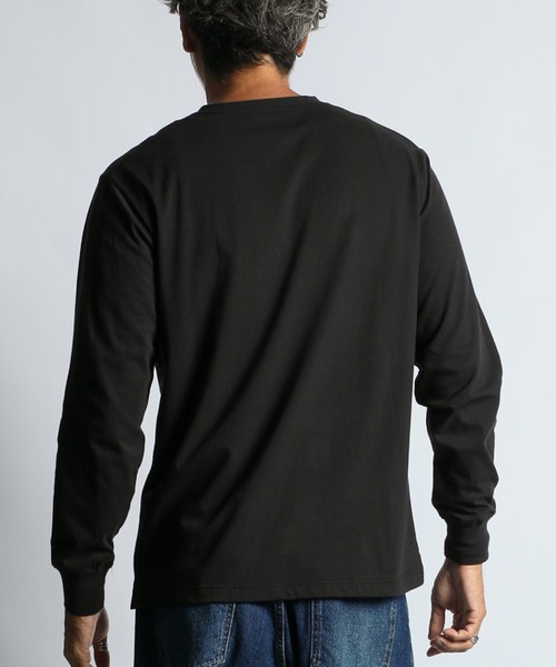 The DUFFER of ST.GEORGE（ザダファーオブセントジョージ）の「OPTIMA COOL HENLEY NECK L/S TEE：オプティマクール ヘンリーネック ロンTEE（Tシャツ/カットソー・メンズ・チャコールグレー/ブラック/ホワイト・X-LARGE/LARGE/MEDIUM/SMALL）」の11枚目の写真