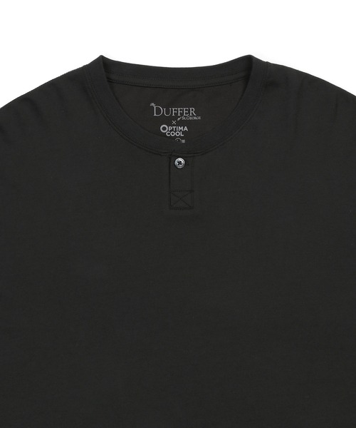 The DUFFER of ST.GEORGE（ザダファーオブセントジョージ）の「OPTIMA COOL HENLEY NECK L/S TEE：オプティマクール ヘンリーネック ロンTEE（Tシャツ/カットソー・メンズ・チャコールグレー/ブラック/ホワイト・X-LARGE/LARGE/MEDIUM/SMALL）」の19枚目の写真
