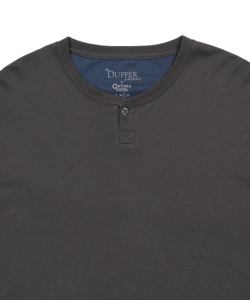 The DUFFER of ST.GEORGE（ザダファーオブセントジョージ）の「OPTIMA COOL HENLEY NECK L/S TEE：オプティマクール ヘンリーネック ロンTEE（Tシャツ/カットソー・メンズ・チャコールグレー/ブラック/ホワイト・X-LARGE/LARGE/MEDIUM/SMALL）」の16枚目の写真
