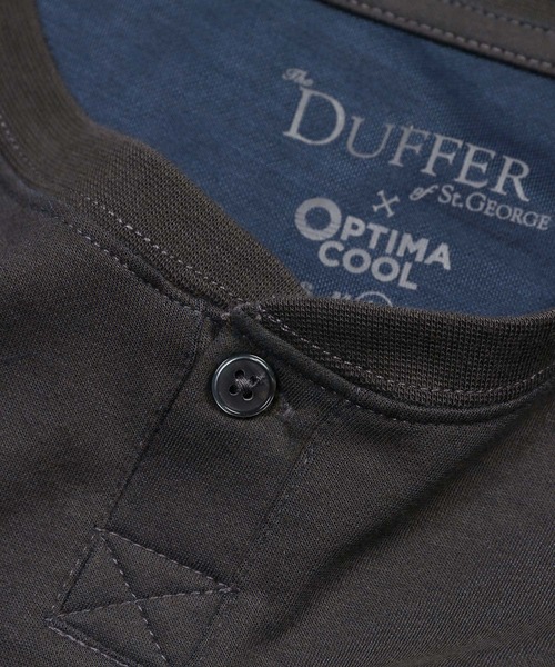 The DUFFER of ST.GEORGE（ザダファーオブセントジョージ）の「OPTIMA COOL HENLEY NECK L/S TEE：オプティマクール ヘンリーネック ロンTEE（Tシャツ/カットソー・メンズ・チャコールグレー/ブラック/ホワイト・X-LARGE/LARGE/MEDIUM/SMALL）」の18枚目の写真