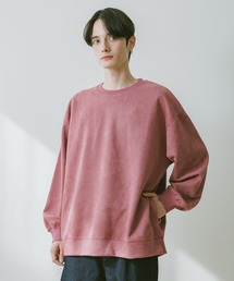 SUEDE CREW NECK PULLOVER / カットスウェードクルーネックプルオーバー