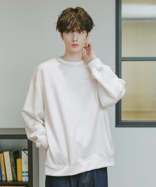 RAGEBLUE（レイジブルー）の「SUEDE CREW NECK PULLOVER / カットスウェードクルーネックプルオーバー（スウェット・メンズ・ホワイト/ブラック/ブラウン/ブルー/ピンク・SMALL/MEDIUM/LARGE）」の16枚目の写真