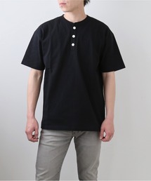 Goodwear USAコットンヘンリーネックT