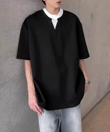 半袖Tシャツ メンズ 重ね着風カットソー