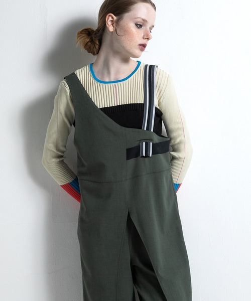 AULA AILA(アウラアイラ)の「ベアトップレイヤードニット(ニット/セーター・レディース・オフホワイト/ブラック/ラベンダー/イエロー・0)」の22枚目の写真