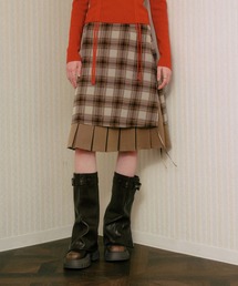 Admiral プリーツスカート ブラウン系 Admiral ダークブラウン プリーツスカート M