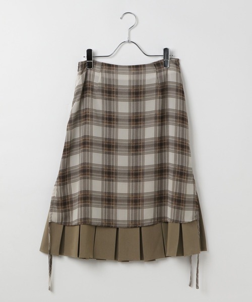 3.3 Field Trip (3.3フィールドトリップ)の「3.3 Field Trip/レイヤードプリーツミディスカート(スカート・レディース・グレー/ブラウン・SMALL/MEDIUM)」の11枚目の写真