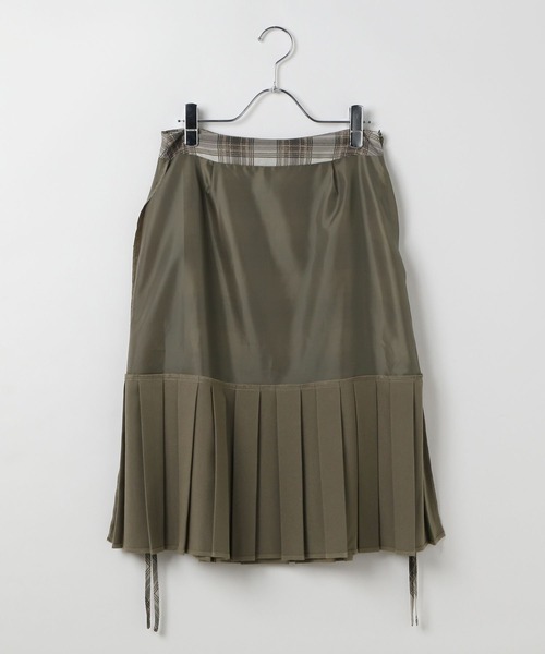 3.3 Field Trip (3.3フィールドトリップ)の「3.3 Field Trip/レイヤードプリーツミディスカート(スカート・レディース・グレー/ブラウン・SMALL/MEDIUM)」の12枚目の写真
