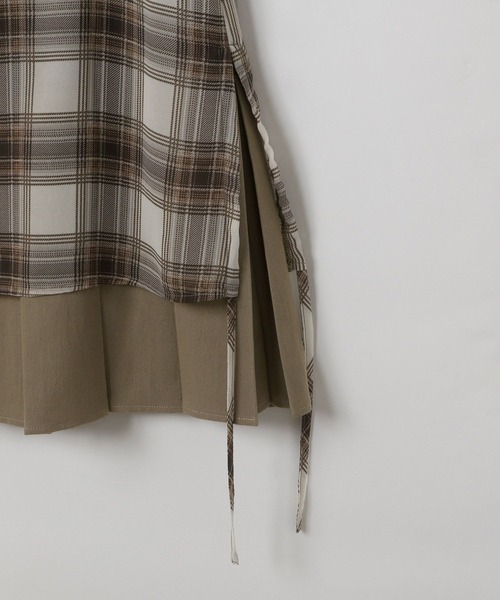 3.3 Field Trip (3.3フィールドトリップ)の「3.3 Field Trip/レイヤードプリーツミディスカート(スカート・レディース・グレー/ブラウン・SMALL/MEDIUM)」の14枚目の写真