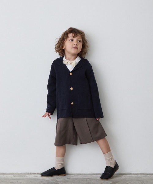 riziere(リジェール)の「ミラノリブニットブレザー(スーツジャケット・キッズ・ネイビー・160/150/140/130/120/110/100/90)」の3枚目の写真