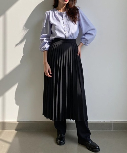 cammie(キャミー)の「ハートボタンボリュームスリーブブラウス(シャツ/ブラウス・レディース・サックスブルー/ホワイト・M/L)」の12枚目の写真