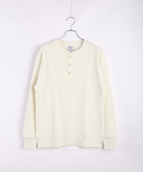 JEMORGAN(ジェーイーモーガン)の「JEMORGAN / ジェーイーモーガン ビッグワッフル ヘンリー ロンT(Tシャツ/カットソー・メンズ・チャコール/ネイビー/ブラウン/ブラック/オフホワイト/杢グレー・M/L/XL)」の7枚目の写真