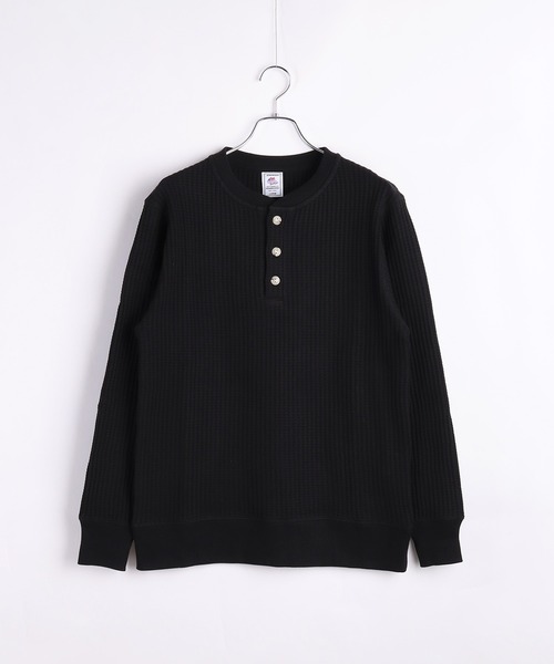 JEMORGAN(ジェーイーモーガン)の「JEMORGAN / ジェーイーモーガン ビッグワッフル ヘンリー ロンT(Tシャツ/カットソー・メンズ・チャコール/ネイビー/ブラウン/ブラック/オフホワイト/杢グレー・M/L/XL)」の10枚目の写真