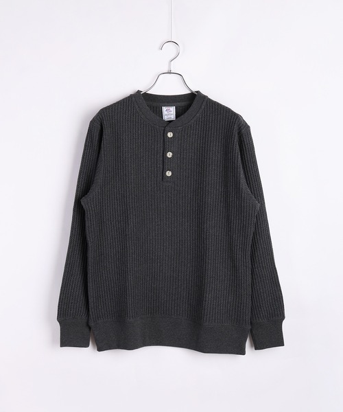 JEMORGAN(ジェーイーモーガン)の「JEMORGAN / ジェーイーモーガン ビッグワッフル ヘンリー ロンT(Tシャツ/カットソー・メンズ・チャコール/ネイビー/ブラウン/ブラック/オフホワイト/杢グレー・M/L/XL)」の16枚目の写真