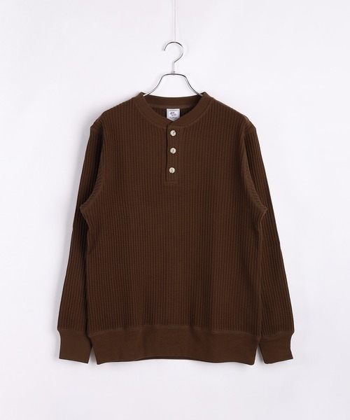 JEMORGAN(ジェーイーモーガン)の「JEMORGAN / ジェーイーモーガン ビッグワッフル ヘンリー ロンT(Tシャツ/カットソー・メンズ・チャコール/ネイビー/ブラウン/ブラック/オフホワイト/杢グレー・M/L/XL)」の19枚目の写真