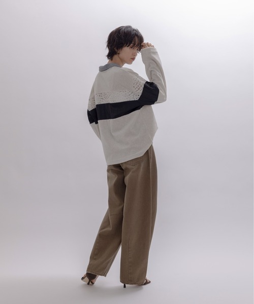 コットンベロアポロラガートップス コットンベロアポロラガートップス（ポロシャツ）｜Eimee Law