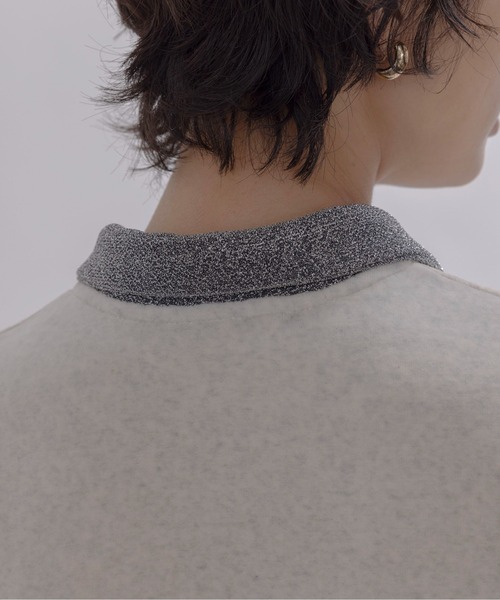 コットンベロアポロラガートップス コットンベロアポロラガートップス