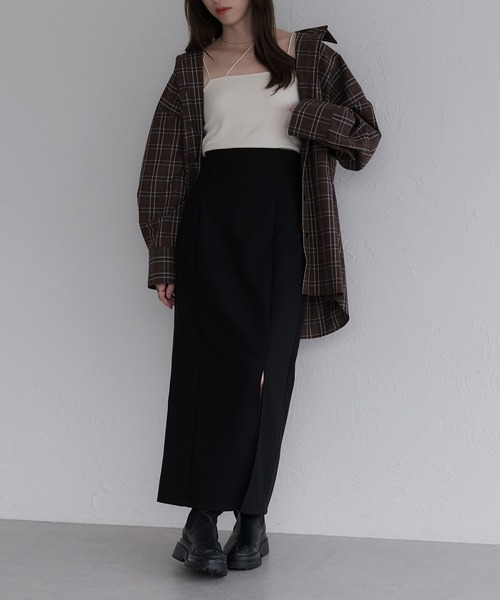 raffime（ラフィミー）の「オーバーサイズチェックシャツ（シャツ/ブラウス・レディース・ダークブラウン/ブラック・フリー）」の10枚目の写真