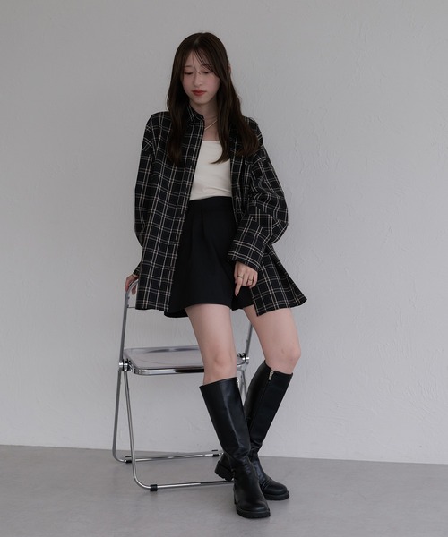 raffime（ラフィミー）の「オーバーサイズチェックシャツ（シャツ/ブラウス・レディース・ダークブラウン/ブラック・フリー）」の19枚目の写真