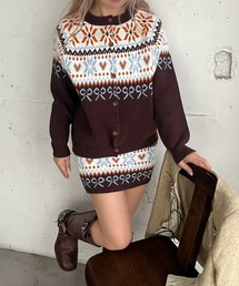 MORE self LOVE（モアセルフラブ）の「ガーリーノルディックニットSETUP（セットアップ）」