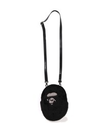 A BATHING APE(AxCVOGCv)APE HEAD FAUX FUR MINI SHOULDER BAG(nhobO)