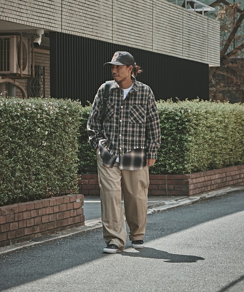ALL RUNS(オールランズ)の「リメイクデザイン レイヤードシャツ(シャツ/ブラウス・メンズ・ブラウン/レッド・L/M)」の18枚目の写真