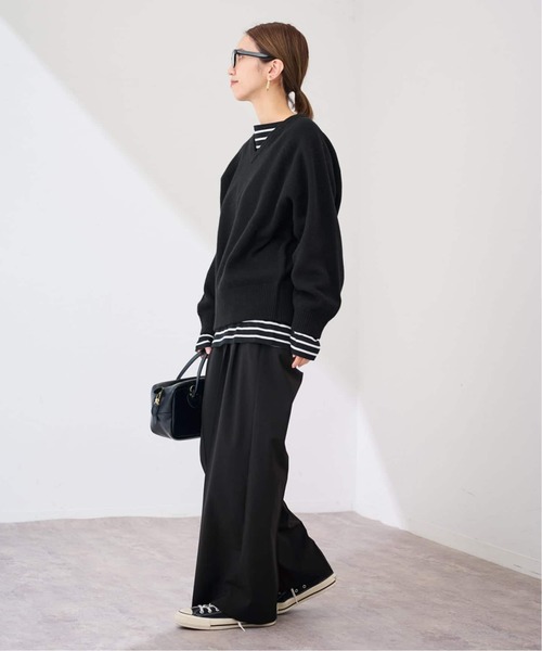 FRAMeWORK（フレームワーク）の「ショルダースナップボーダーTee（Tシャツ/カットソー・レディース・ベージュ/ブラック・FREE）」の14枚目の写真