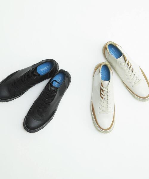 MEN'S MELROSE（メンズメルローズ）の「《別注》【SPINGLE/スピングル】MID CUT スニーカー | SP-1420（スニーカー・メンズ・アイボリー/ブラック・4/5/3）」の17枚目の写真