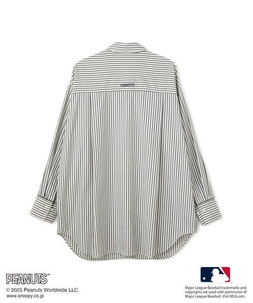 MLB（メジャーリーグベースボール）の「【PEANUTS×MLB COLLECTION by ROPE' PICNIC】オーバーサイズシャツ（シャツ/ブラウス・レディース・オフホワイト/ホワイト/ダークブラウン・FREE）」の5枚目の写真