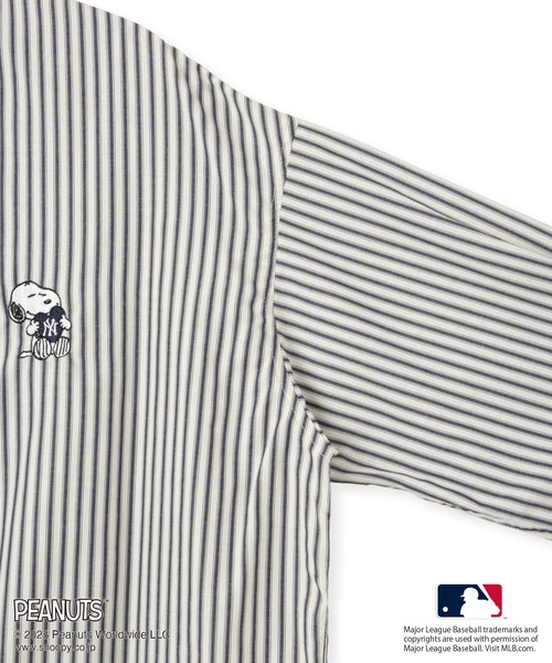 MLB（メジャーリーグベースボール）の「【PEANUTS×MLB COLLECTION by ROPE' PICNIC】オーバーサイズシャツ（シャツ/ブラウス・レディース・オフホワイト/ホワイト/ダークブラウン・FREE）」の8枚目の写真