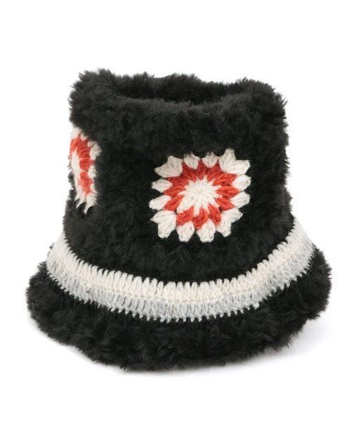 チチカカ（チチカカ）の「Rico クロシェふわふわバケットハット（ハット・レディース・ベージュ/ブラック・FREE）」の6枚目の写真