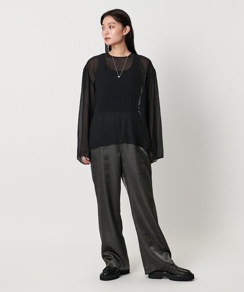 MARW UNITED ARROW シアー オーガンジー ブラウス　ブラック MARW UNITED ARROW シアー オーガンジー ブラウス ブラック MARW