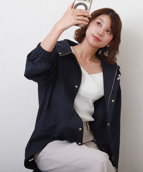 libelle more(リベル モア)の「【NC撥水加工】裾ドロストミドル丈マウンテンパーカー(マウンテンパーカー・レディース・グレイッシュベージュ/モカ/カーキ/ブラック/ネイビー・M)」の1枚目の写真